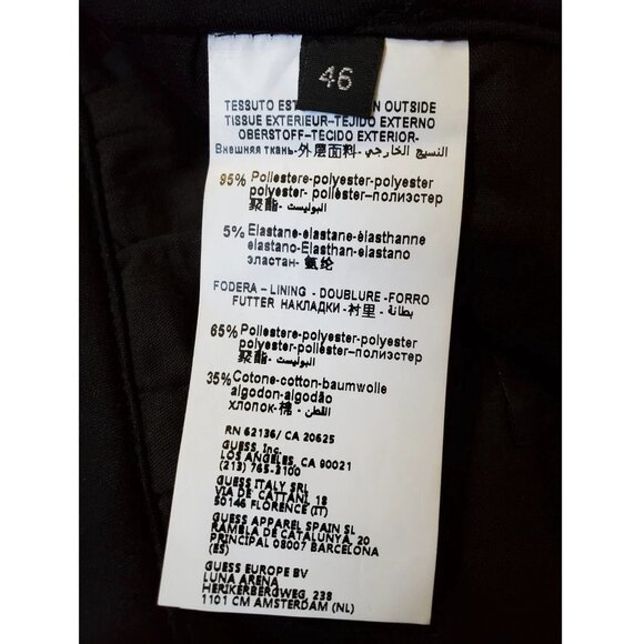 Marciano Guess Black Lenny Satin Stripe Stretch Pants NWT | 46 - Picture 7 of 7